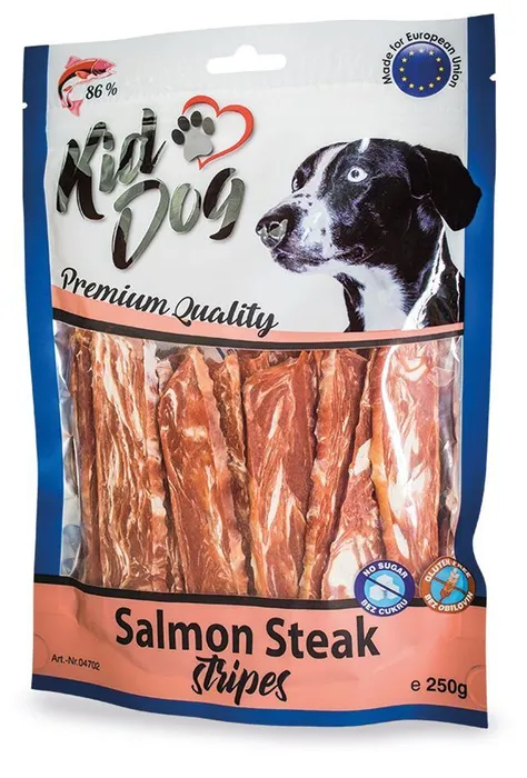 Hauptproduktbild KIDDOG lososový steak v proužku 250 g