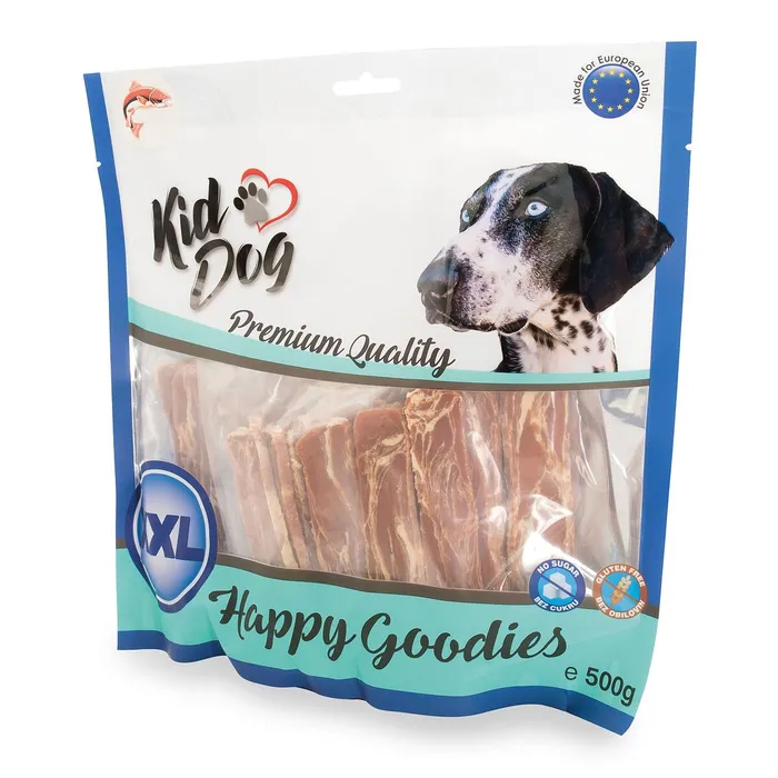 Hauptproduktbild KIDDOG lososový steak v proužku 500 g