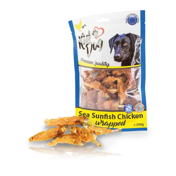 Hauptproduktbild KIDDOG mořské sluneční rybičky obalené kuřecím masíčkem 250 g