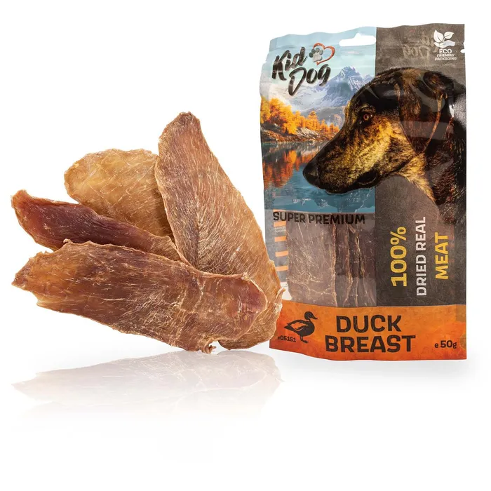 Hauptproduktbild KIDDOG SUPER PREMIUM 100% kachní prsa, tenké plátky 50 g