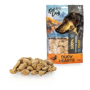 KIDDOG SUPER PREMIUM 100 % gefriergetrocknete Entenherzen 50 g