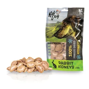 KIDDOG SUPER PREMIUM 100% gefriergetrocknete Kaninchennieren 50 g