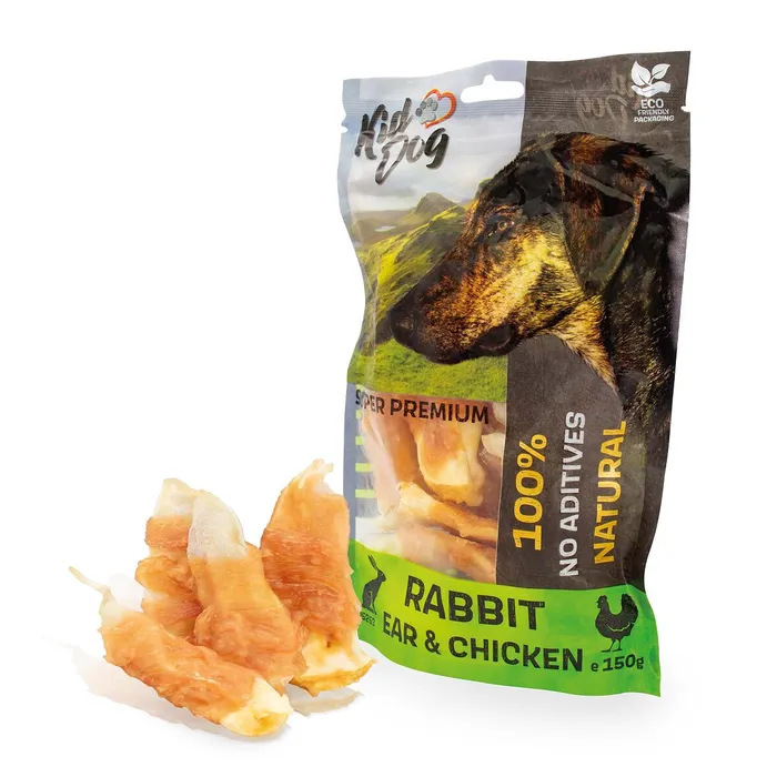 Hauptproduktbild KIDDOG SUPER PREMIUM 100% kuřecí prsa na králičím uchu 150 g