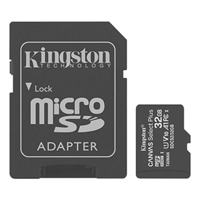 Hauptproduktbild Kingston paměťová karta Canvas Select Plus, 32GB, micro SDHC, SDCS2/32GB, UHS-I U1 (Class