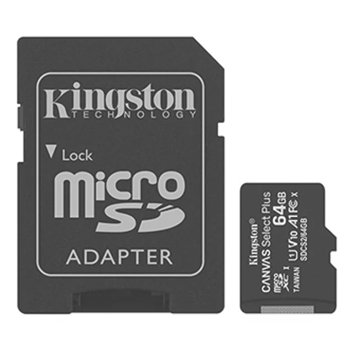 Hauptproduktbild Kingston paměťová karta Canvas Select Plus, 64GB, micro SDXC, SDCS2/64GB, UHS-I U1 (Class
