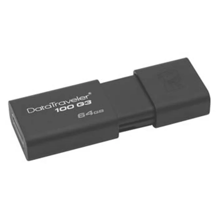 Hauptproduktbild Kingston USB flash disk, USB 3.0 (3.2 Gen 1), 64GB, DataTraveler 100 Gen3, černý, DT100G3