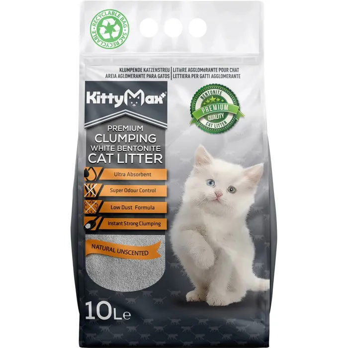 Hauptproduktbild KITTYMAX hrudkující, bezprašný bílý bentonit 10 l