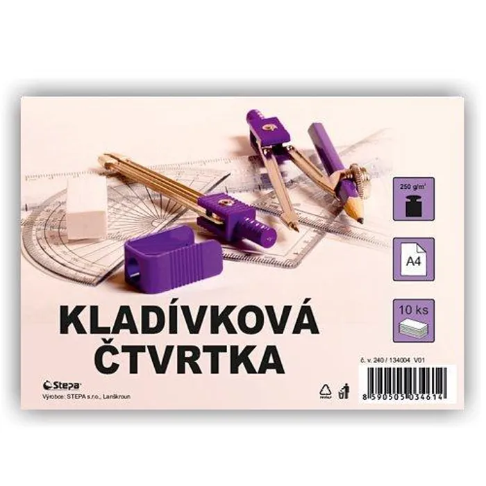Hauptproduktbild Kladívková čtvrtka A4/10/250g - bílá