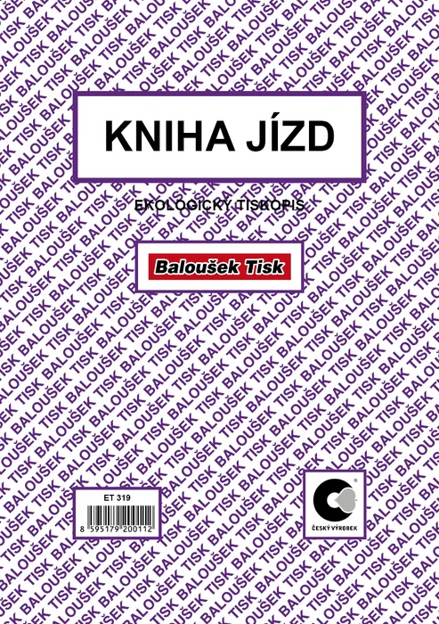 Hauptproduktbild Kniha jízd A5 firemního a soukromého vozidla 24 stran ET319