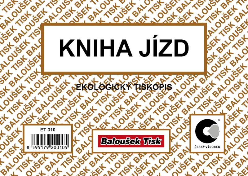 Hauptproduktbild Kniha jízd A6 maxi firemního a soukromého vozidla 52 stran ET310