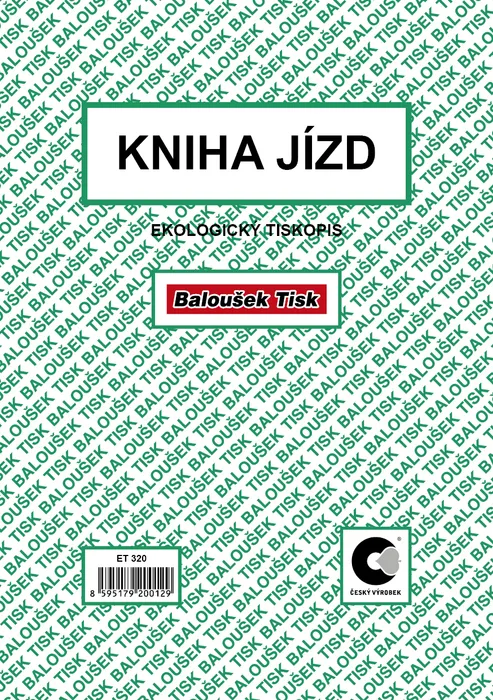 Hauptproduktbild Kniha jízd maxi osobním a firemním vozidlem A5 52 stran ET320