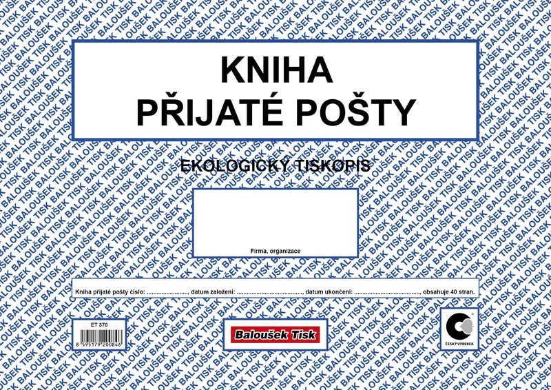 Hauptproduktbild Kniha přijaté pošty ET370