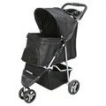 Kinderwagen mit Schnellklappfunktion 47x100x80cm, bis 11kg, schwarz