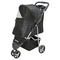 Kinderwagen mit Schnellklappfunktion 47x100x80cm, bis 11kg, schwarz