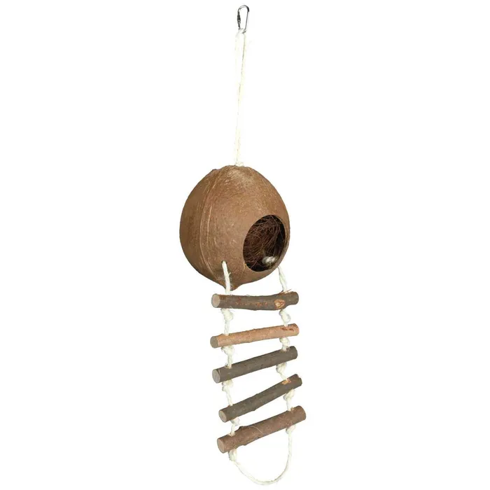 Hauptproduktbild Kokosový domek pro křečky s žebříkem 13 x 56 cm