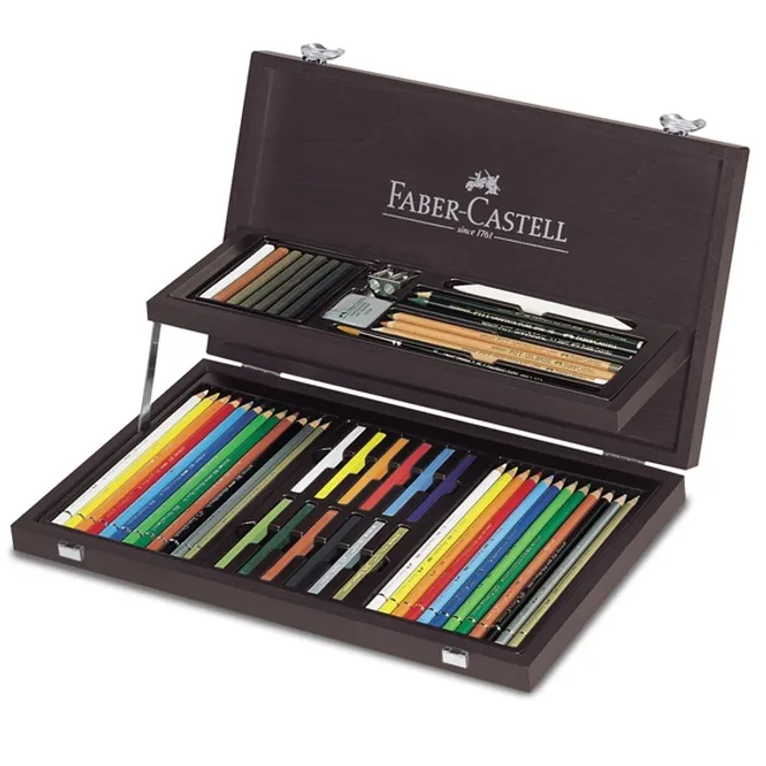 Hauptproduktbild Kolekce Art dřevěná kazeta 54ks a doplňky Faber Castell 110088