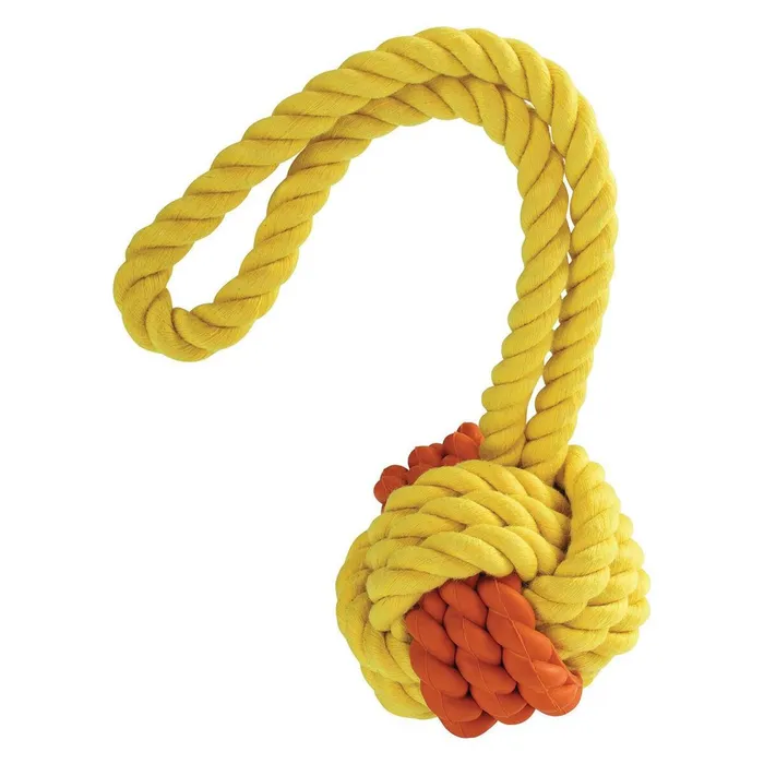 Hauptproduktbild Kombinovaný Monty míč přírodní guma a bavlna s poutkem 9,5/31cm HipHop