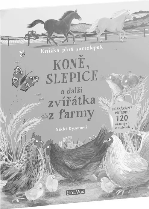 Hauptproduktbild KONĚ, SLEPICE a další zvířátka z farmy – Kniha samolepek
