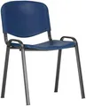 Konferenzdrehstuhl, Kunststoff, schwarze Basis, "Taurus PN", blau