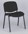 Konferenzdrehstuhl, Stoffbezug, schwarze Metallbasis, "Felicia", schwarz