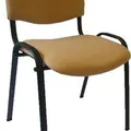 Weiteres Produktbild Konferenzdrehstuhl, textil, schwarze Metallbasis, "Felicia", hellbraun