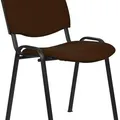 Weiteres Produktbild Konferenzdrehstuhl, textil, schwarze Metallbasis, "Felicia", dunkelbraun
