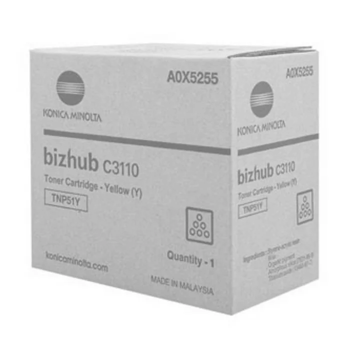 Hauptproduktbild Konica Minolta originální toner A0X5255, yellow, 5000str., TNP-51Y, Konica Minolta Bizhub