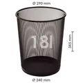 Weiteres Produktbild Draht-Abfalleimer, schwarz, 18 l