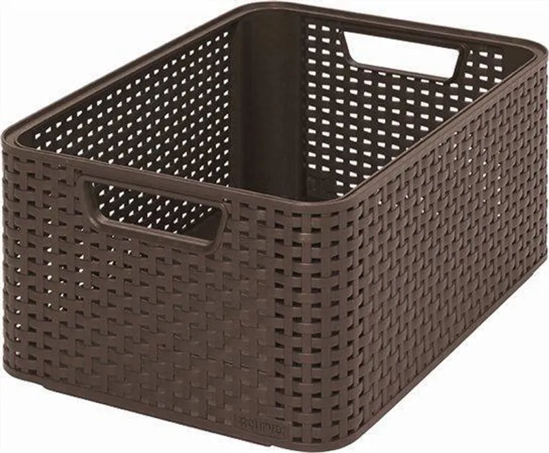 Hauptproduktbild Košík, umělý ratan, 18 l, čokoládově hnědý, CURVER
