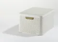 Korb, künstliches Rattan, mit Deckel, 30 l, creme, CURVER