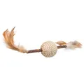 MATATABI Beißstab und Ball mit Federn Naturprodukt