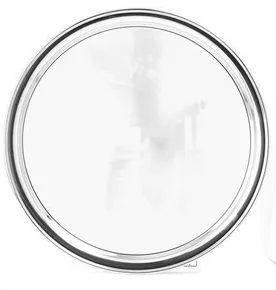 Rundes Metalltablett, Chrom, 29 cm