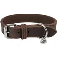 Weiteres Produktbild Lederhalsband RUSTIC - dunkelbraun L: 48-56cm/30mm