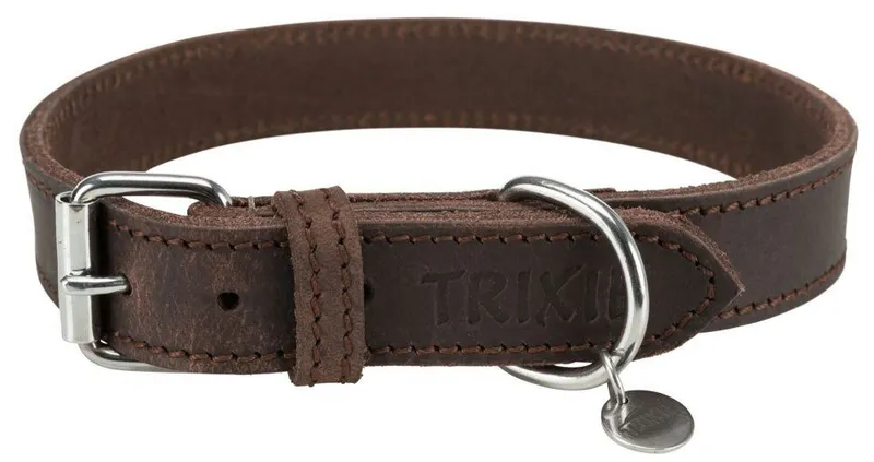 Hauptproduktbild Kožený obojek RUSTIC - tmavě-hnědá M-L: 42-48cm/25mm
