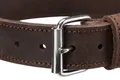 Lederhalsband RUSTIC - dunkelbraun S-M: 34-40cm/25mm