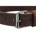 Lederhalsband RUSTIC - dunkelbraun S-M: 34-40cm/25mm