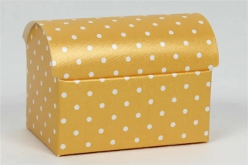 Hauptproduktbild Krabice Cofanetto 70 x 45 x 52 mm žlutá+bílé puntíky