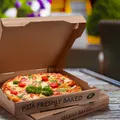 Pizzakarton (aus Mikrowellpappe) H4 kraft bedruckt 50 x 50 x 5 cm [100 St.]