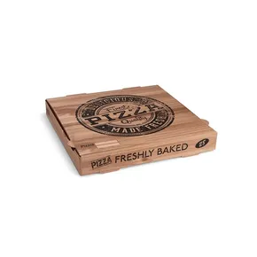 Pizzakarton (aus Mikrowellpappe) kraft 28 x 28 x 4 cm [100 St.]