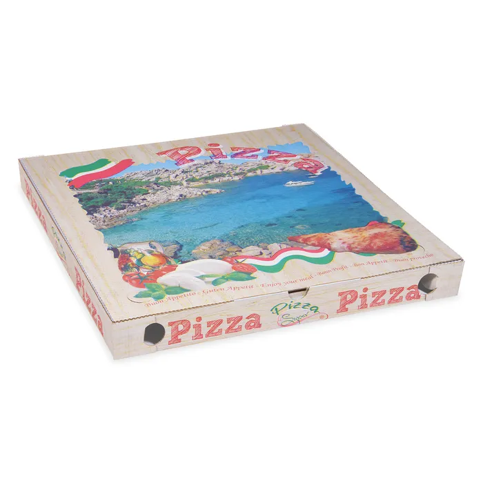 Hauptproduktbild Krabice na pizzu z vlnité lepenky 50 x 50 x 5 cm [100 ks]