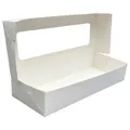 Dessertbox mit Fenster 13 x 33 x 6 cm WEISS [50 Stück]