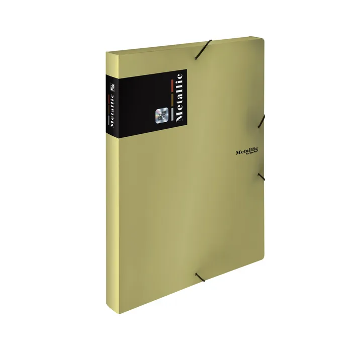 Hauptproduktbild Krabice PP s gumou A4 Metallic zlatá