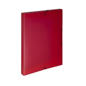 PP-Box mit Gummi A4 Opalinrot