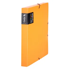 PP-Box mit Gummi A4 Opalinorange