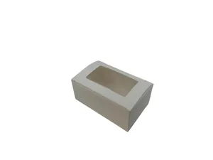 Gastrobox IDEAL mit Kreuzboden 16 × 10 × 6,5 cm mit Sichtfenster [50 Stk.]