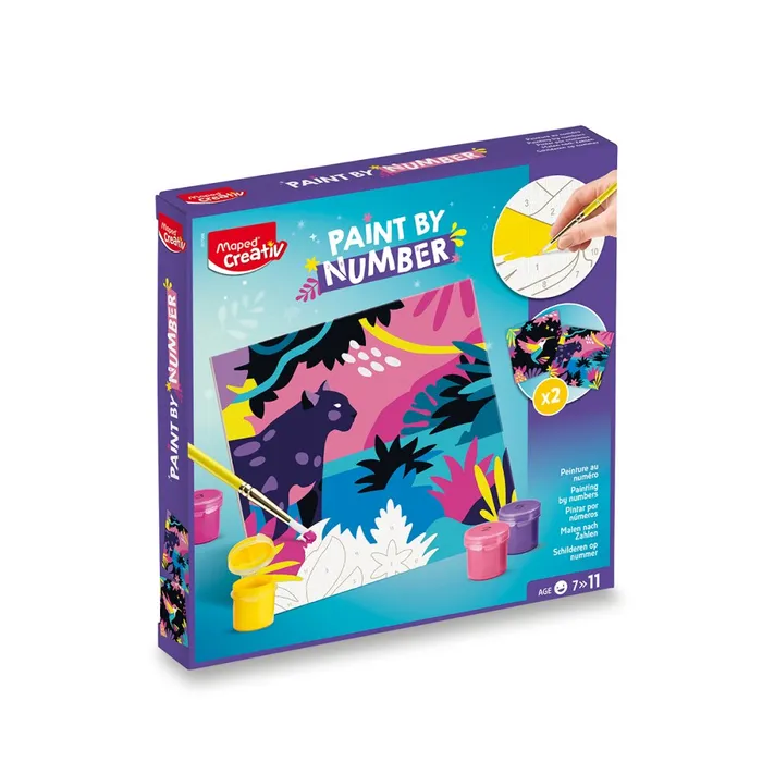 Hauptproduktbild Kreativní sada Maped Creativ Paint by number leopard a pták