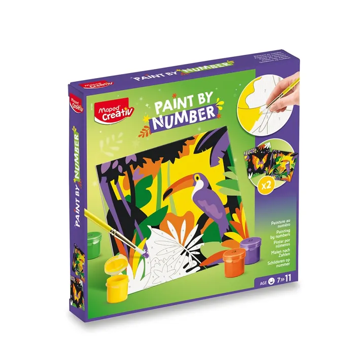 Hauptproduktbild Kreativní sada Maped Creativ Paint by number tukan a motýl