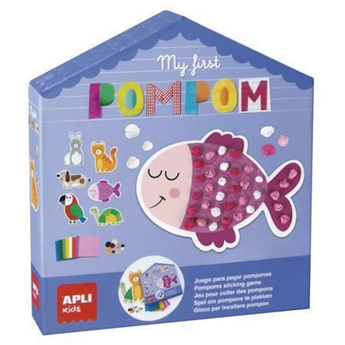 Hauptproduktbild Kreativní sada "My first PomPom", zvířátka, APLI Kids 18505