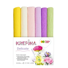 Krepppapier Happy Color 25x100 cm – Mischung aus 6 zarten Farben