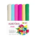 Krepppapier Happy Color 25x100 cm - Mischung aus 6 Farben Vivid